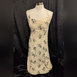 Floral Peach Lace-Up Summer Dress Madison Wells- 9